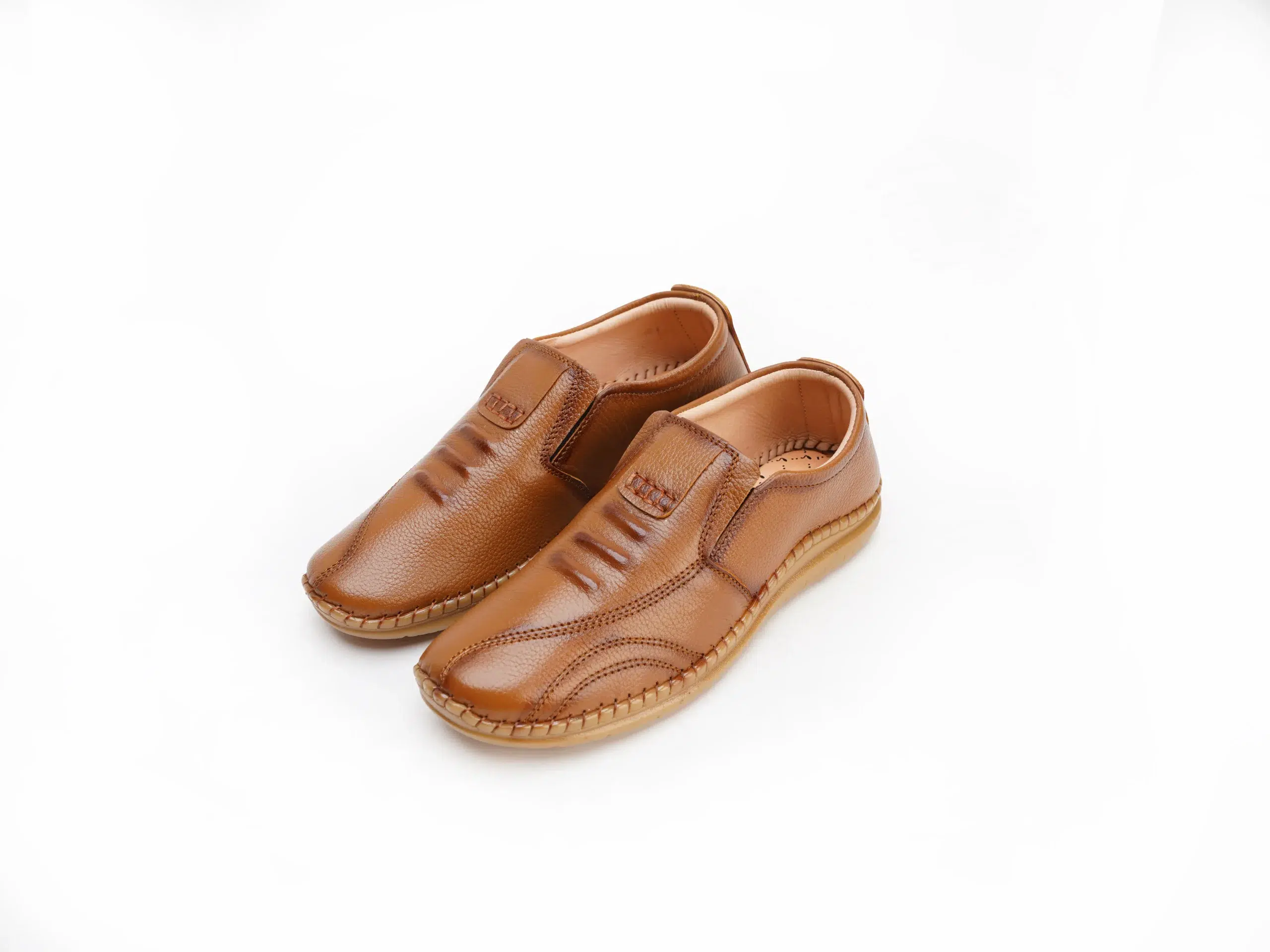 Stylish Genuine Leather Casual Shoes-EM - Image 4