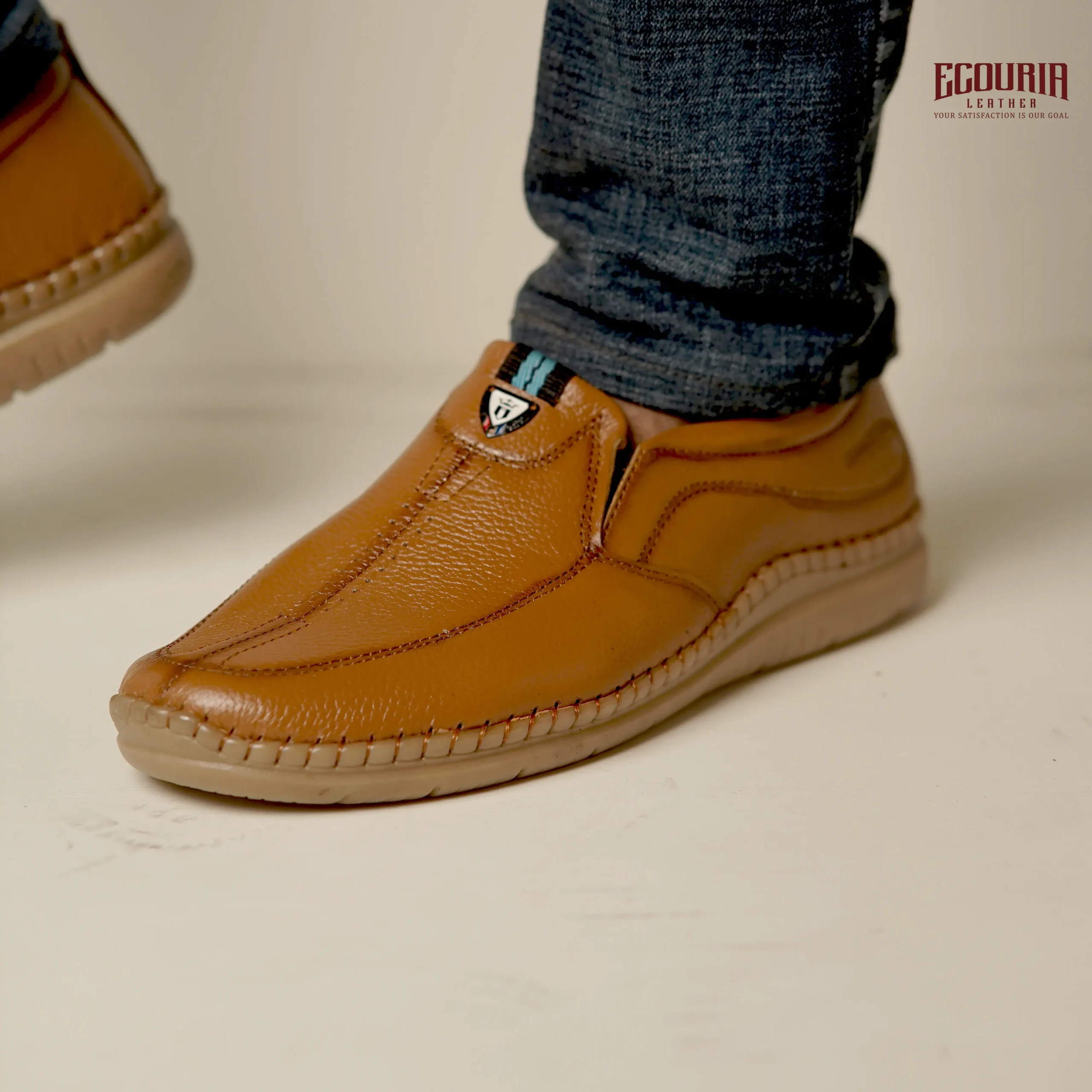 Leather sacchi/casual shoes for men-EKM - Image 3