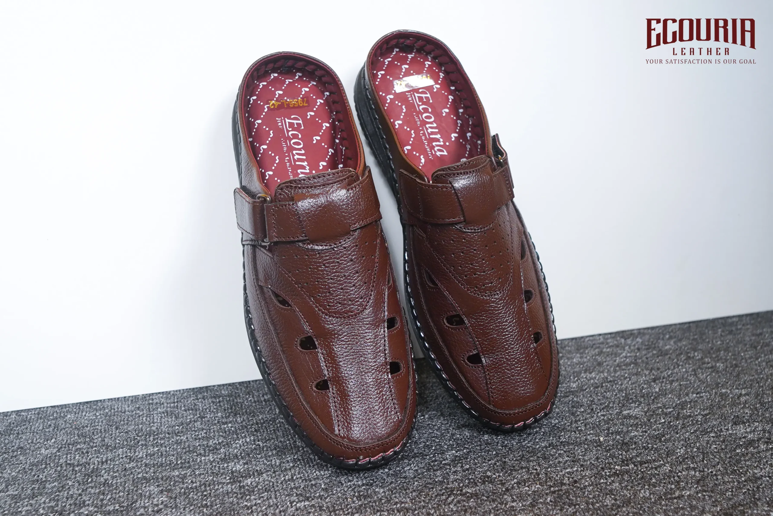 Comfortable stylish leather half shoes-H01-ch - Image 7